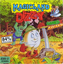 Box cover for Magicland Dizzy on the Atari ST.