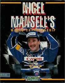 Box cover for Nigel Mansell's World Championship on the Atari ST.