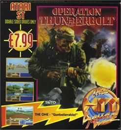 Box cover for Operation Thunderbolt on the Atari ST.