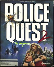Box cover for Police Quest 2: The Vengeance on the Atari ST.