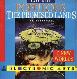 Box cover for Populous & The Promised Lands on the Atari ST.