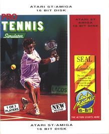 Box cover for Pro Tennis Simulator on the Atari ST.