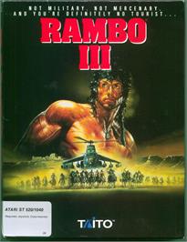 Box cover for Rambo III on the Atari ST.