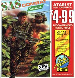 Box cover for SAS Combat Simulator on the Atari ST.