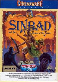 Box cover for Sinbad and the Throne of the Falcon on the Atari ST.