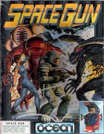 Box cover for Space Gun on the Atari ST.