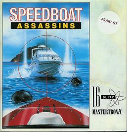 Box cover for Speedboat Assassins on the Atari ST.