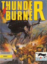 Box cover for Thunder Burner on the Atari ST.