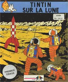Box cover for Tintin on the Moon on the Atari ST.