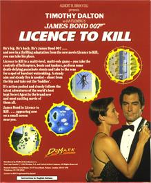 Box back cover for 007: Licence to Kill on the Atari ST.