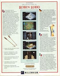 Box back cover for Adventures of Robin Hood on the Atari ST.