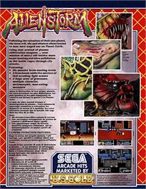 Box back cover for Alien Storm on the Atari ST.