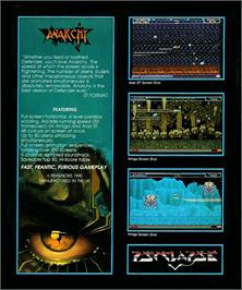 Box back cover for Anarchy on the Atari ST.