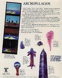 Box back cover for Archipelagos on the Atari ST.