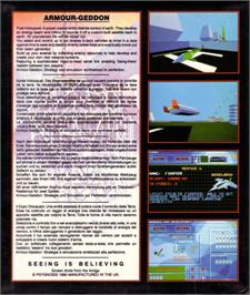 Box back cover for Armour-Geddon on the Atari ST.