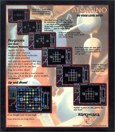 Box back cover for Atomino on the Atari ST.