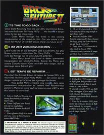 Box back cover for Back to the Future 2 on the Atari ST.