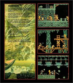 Box back cover for Barbarian on the Atari ST.
