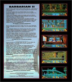 Box back cover for Barbarian 2 on the Atari ST.