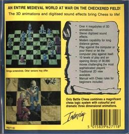 Box back cover for Battle Chess on the Atari ST.