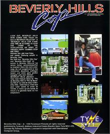 Box back cover for Beverly Hills Cop on the Atari ST.