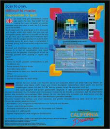 Box back cover for Blockout on the Atari ST.