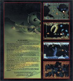 Box back cover for Blood Money on the Atari ST.