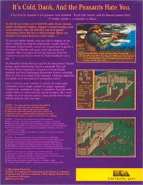 Box back cover for Castles on the Atari ST.