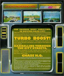 Box back cover for Chase H.Q. on the Atari ST.