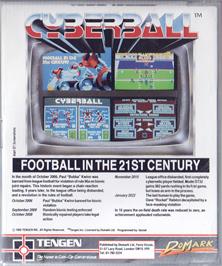 Box back cover for Cyberball on the Atari ST.