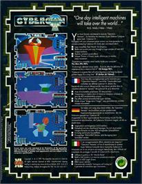 Box back cover for Cybercon 3 on the Atari ST.
