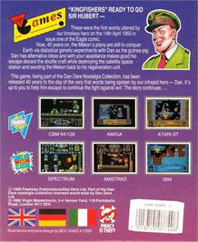 Box back cover for Dan Dare 3: The Escape on the Atari ST.