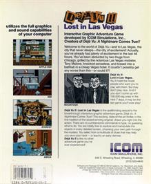 Box back cover for Deja Vu 2: Lost in Las Vegas on the Atari ST.