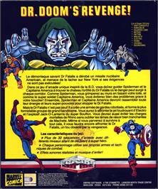 Box back cover for Dr. Doom's Revenge on the Atari ST.