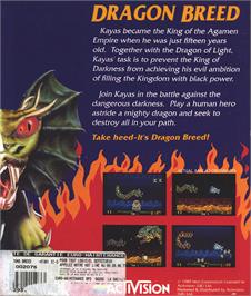 Box back cover for Dragon Breed on the Atari ST.