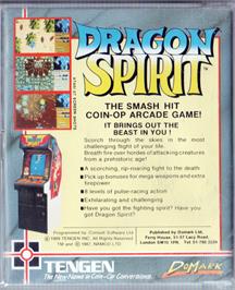 Box back cover for Dragon Spirit on the Atari ST.