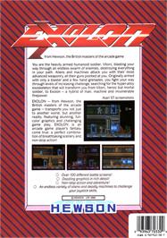 Box back cover for Exolon on the Atari ST.