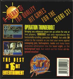 Box back cover for Falcon Operation: Counterstrike on the Atari ST.