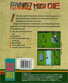 Box back cover for Fernandez Must Die on the Atari ST.