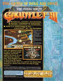 Box back cover for Gauntlet III on the Atari ST.