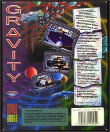 Box back cover for Gravity on the Atari ST.