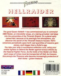 Box back cover for Hellraider on the Atari ST.
