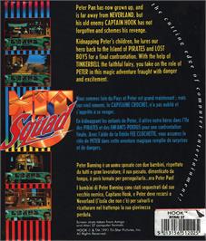 Box back cover for Hook on the Atari ST.