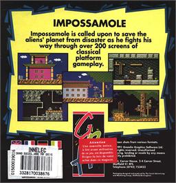 Box back cover for Impossamole on the Atari ST.