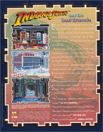 Box back cover for Indiana Jones and the Last Crusade: The Action Game on the Atari ST.