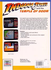 Box back cover for Indiana Jones and the Temple of Doom on the Atari ST.