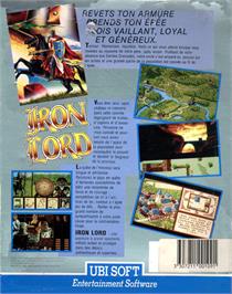Box back cover for Iron Lord on the Atari ST.