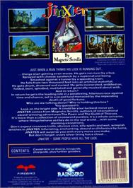 Box back cover for Jinxter on the Atari ST.
