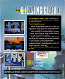 Box back cover for Killing Cloud on the Atari ST.