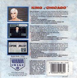 Box back cover for King of Chicago on the Atari ST.